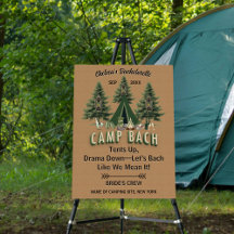 Rustikales Camp Bach Bachelorette Willkommenszeich