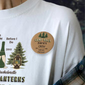 Rustikales Camp Bach Bride Crew Abzeichen | Name u Button