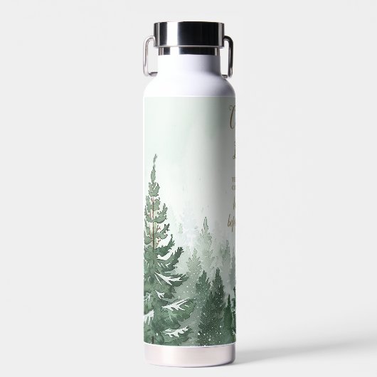 Rustikales Camp Bachelorette Weekend Wald Trinkflasche (Vorne)