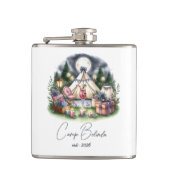 Rustikales Camp Bridge Personalisiertes Gastgesche Flachmann (Vorderseite)