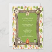 Rustikales Camp Out Geburtstagsparty Einladung (Rückseite)