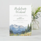 Rustikales Camp Wandern neben dem Wasser Einladung (Stehend Vorderseite)