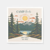 Rustikales Camp Weekend Retreat Bachelorette Serviette (Vorderseite)