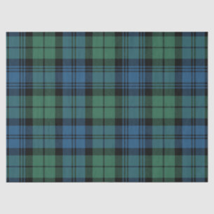 Rustikales Campbell Kariert Blue Green Tartan Seidenpapier