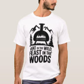 Rustikales Campfire Baking Wild Forest Design T-Shirt (Vorderseite)