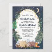 Rustikales Camping Adventure Couples Kinderdusche Einladung (Vorderseite)