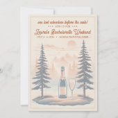 Rustikales Camping Bachelorette Einladung, 12x18 n Einladung (Vorderseite)