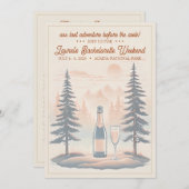 Rustikales Camping Bachelorette Einladung, 12x18 n Einladung (Vorne/Hinten)