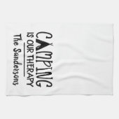 Rustikales Camping ist unser therapeutischer Zelt  Geschirrtuch (Horizontal)