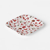 Rustikales Camping mit festlichem Adventure-Thema Pappteller (Gewinkelt)