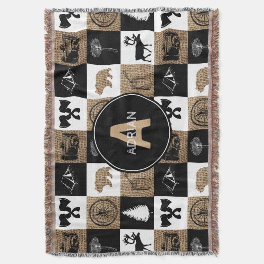 Rustikales Camping Outdoor Adventure Decke (Vorderseite Vertikal)