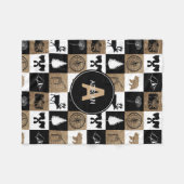 Rustikales Camping Outdoor Adventure Fleecedecke (Vorderseite (Horizontal))