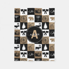 Rustikales Camping Outdoor Adventure Fleecedecke