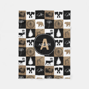 Rustikales Camping Outdoor Adventure Fleecedecke