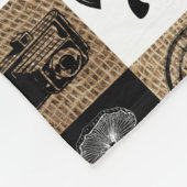 Rustikales Camping Outdoor Adventure Fleecedecke (Ecke)