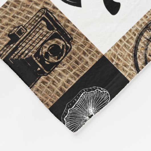 Rustikales Camping Outdoor Adventure Fleecedecke (Ecke)