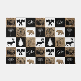 Rustikales Camping Outdoor Adventure Fußmatte