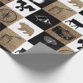 Rustikales Camping Outdoor Adventure Geschenkpapier (Ecke)