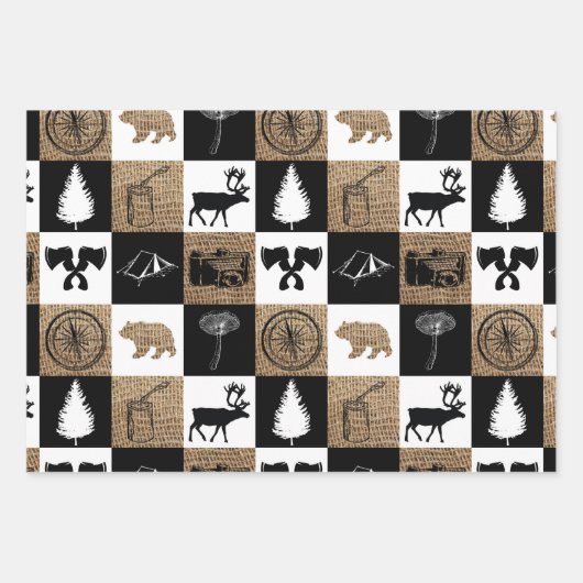 Rustikales Camping Outdoor Adventure Geschenkpapier Set (Vorderseite 2)