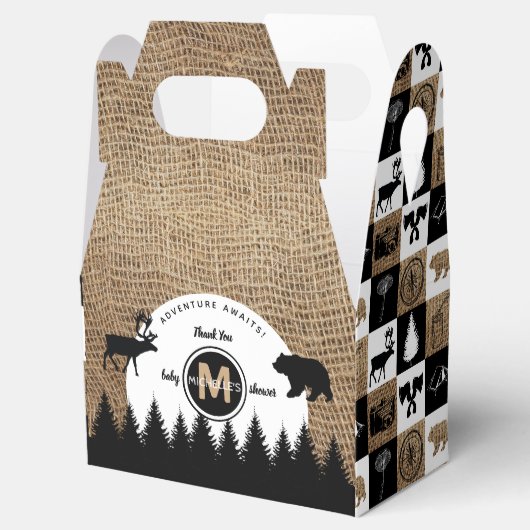 Rustikales Camping Outdoor Adventure Geschenkschachtel (Geöffnet)