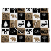 Rustikales Camping Outdoor Adventure Große Geschenktüte (Vorderseite)