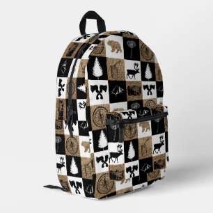 Rustikales Camping Outdoor Adventure Kids Bedruckter Rucksack