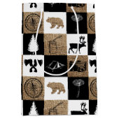 Rustikales Camping Outdoor Adventure Mittlere Geschenktüte (Vorderseite)