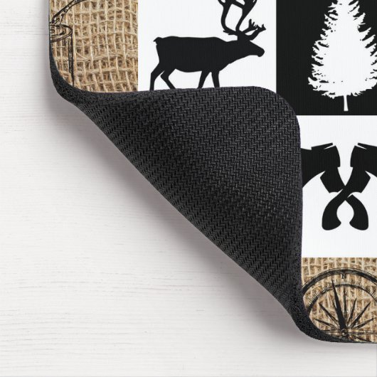 Rustikales Camping Outdoor Adventure Mousepad (Ecke)