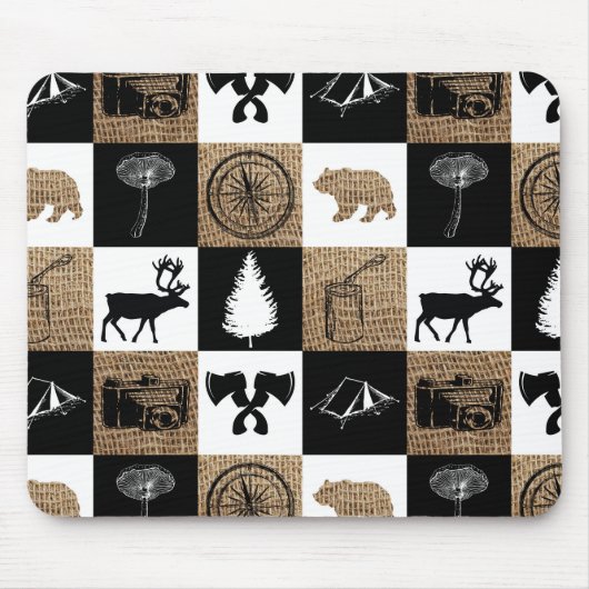Rustikales Camping Outdoor Adventure Mousepad (Vorne)