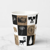 Rustikales Camping Outdoor Adventure Pappbecher (Links)