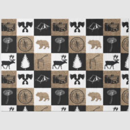 Rustikales Camping Outdoor Adventure Seidenpapier