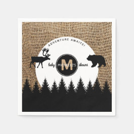 Rustikales Camping Outdoor Adventure Serviette