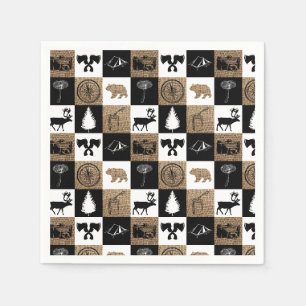 Rustikales Camping Outdoor Adventure Serviette