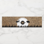 Rustikales Camping Outdoor Adventure Wasserflaschenetikett (Einzelnes Label)