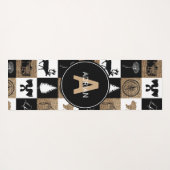 Rustikales Camping Outdoor Adventure Yogamatte (Rückseite (Horizontal))