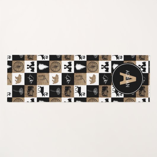 Rustikales Camping Outdoor Adventure Yogamatte (Vorderseite (Horizontal))