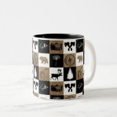 Rustikales Camping Outdoor Adventure Zweifarbige Tasse (VorderseiteRechts)