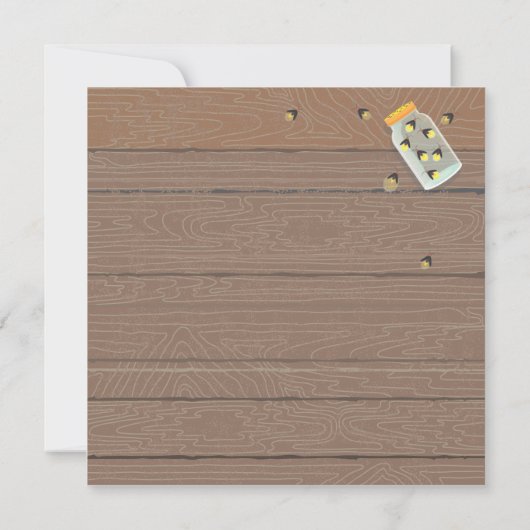 Rustikales Camping Party Einladung (Rückseite)