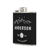 Rustikales Camping Personalisiert Family Wiederseh Flachmann (Links)