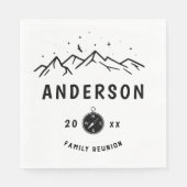 Rustikales Camping Personalisiert Family Wiederseh Serviette (Vorderseite)