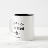 Rustikales Camping Personalisiert Family Wiederseh Zweifarbige Tasse (Vorderseite Links)