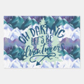 Rustikales Camping Wasserfarbenwald Geschenkpapier Set (Vorderseite)