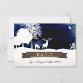 Rustikales Campingplatz Hochzeit RSVP mit Hirsch u (Vorderseite)