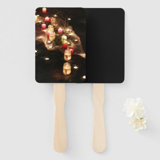 Rustikales Candlelight Fan Set - individuell einst Fächer (Vorne und Hinten)