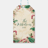 Rustikales Candy Cane Weihnachtsgebäck Party Geschenkanhänger (Rückseite)