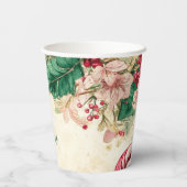 Rustikales Candy Cane Weihnachtsgebäck Party Pappbecher (Rückseite)