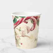 Rustikales Candy Cane Weihnachtsgebäck Party Pappbecher (Vorderseite)