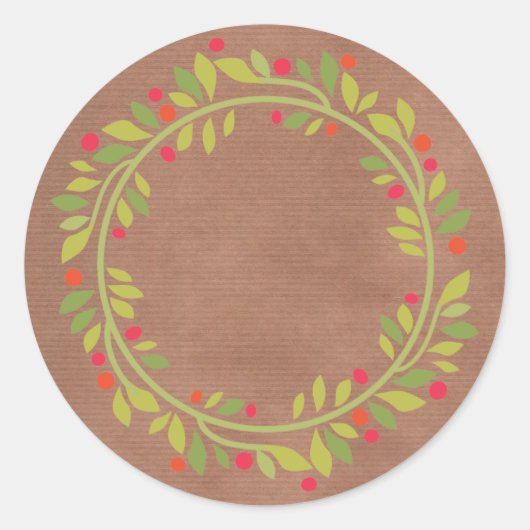 Rustikales Canning |hausgemachte Marmelade oder Pi Runder Aufkleber (Vorderseite)