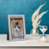 Rustikales Cat Mama Paw Prints Pet Foto Fotoplatte (Seite)