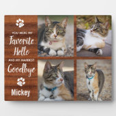 Rustikales Cat Memorial Fotoplatte (Vorderseite)